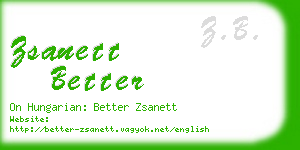 zsanett better business card